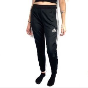 Adidas Skinny Sweats Zip Ankle Track Sweatpants Soccer Athleisure Size Medium